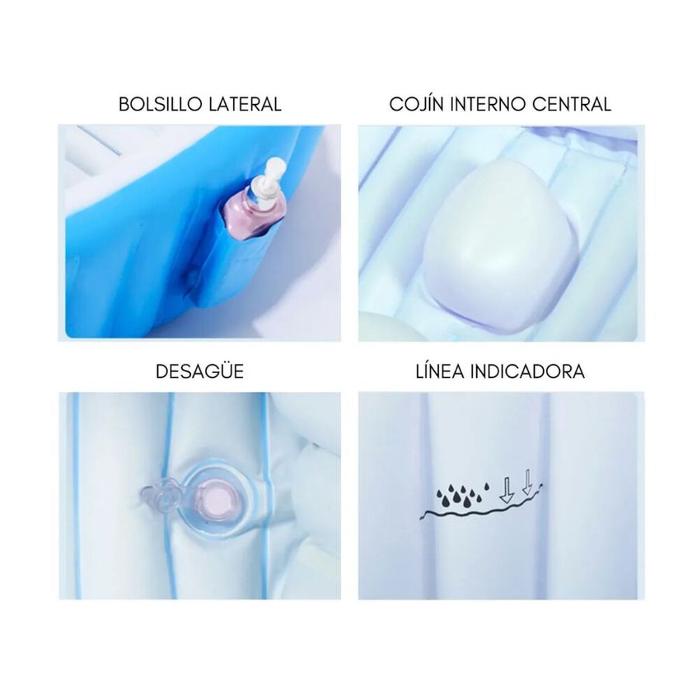 Bañera Bebe Plegable Tina De Baño Inflable image number 1.0