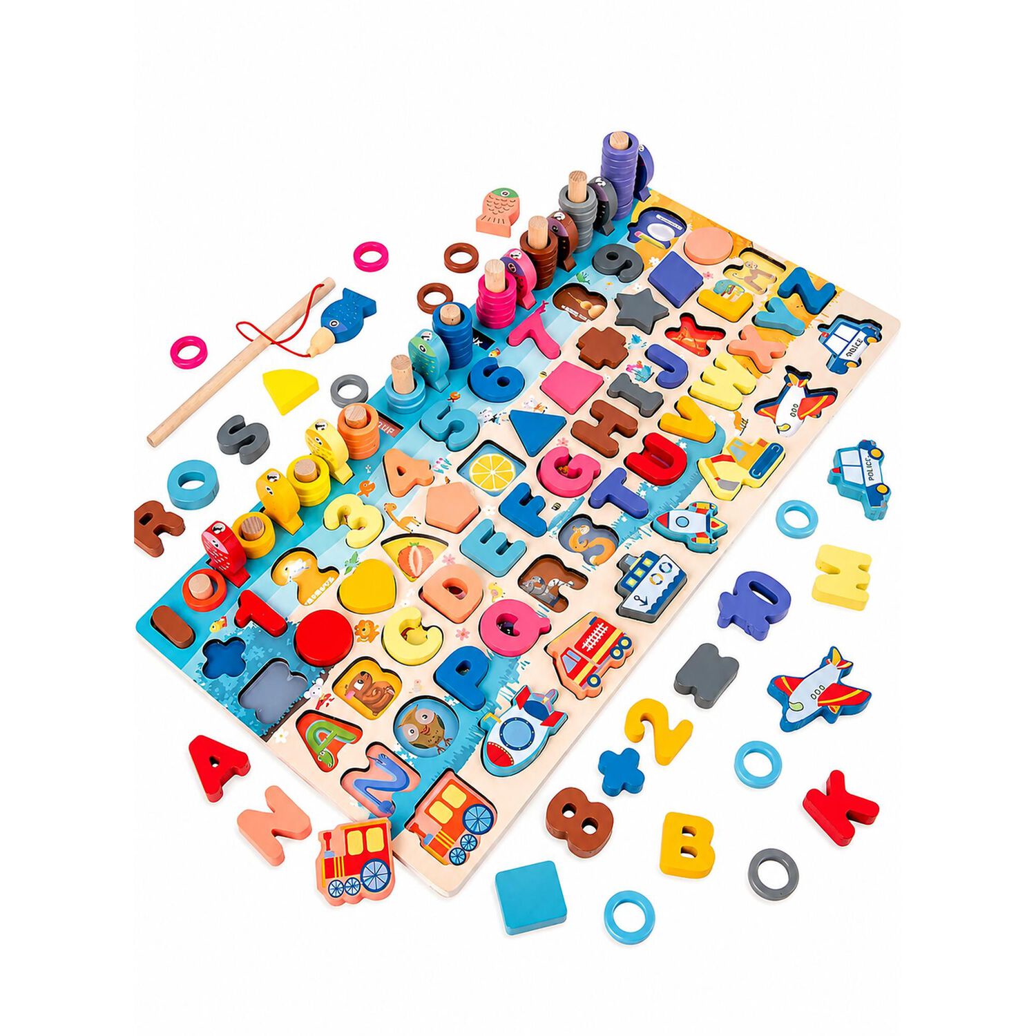 Juego Educativo Montessori Tablero Did&aacute;ctico De Figuras image number 0.0
