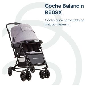 Coche Cuna Paseo Bebesit Balancin Sx Gris Melange