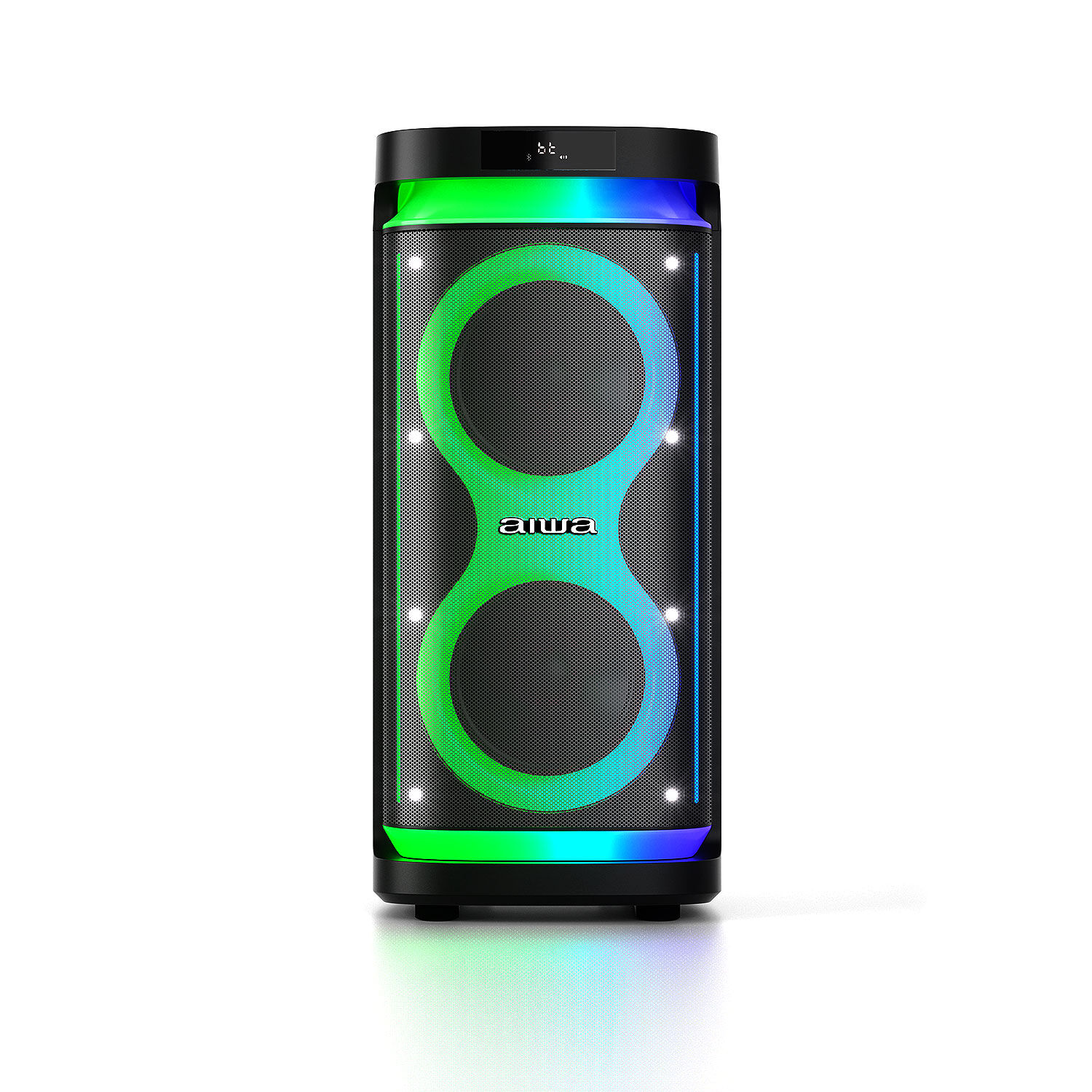 Parlante Bluetooth Inal&aacute;mbrico Portatil Aiwa Karaoke Tws Led Aw-poh5d Negro image number 0.0