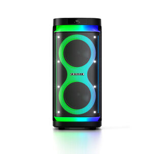 Parlante Bluetooth Inal&aacute;mbrico Portatil Aiwa Karaoke Tws Led Aw-poh5d Negro