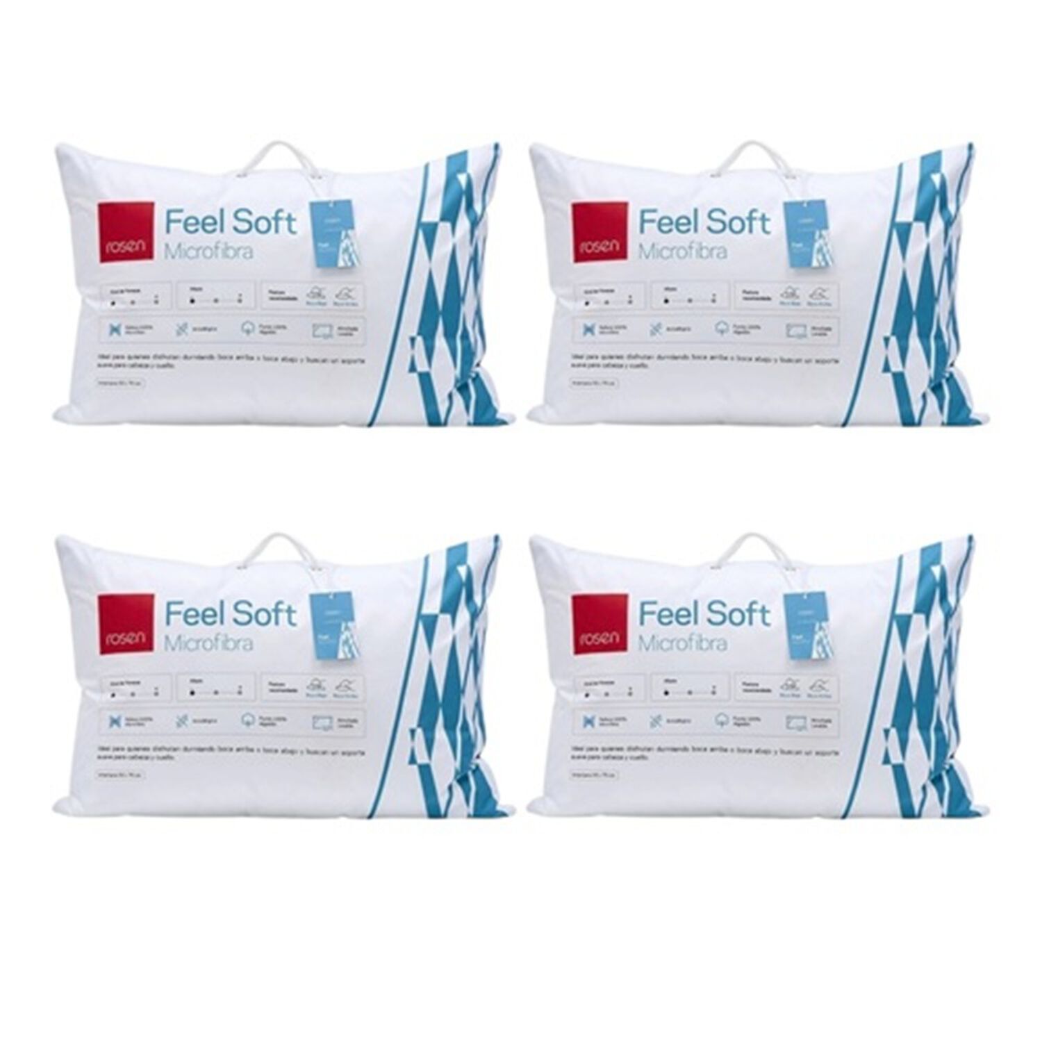Pack 4 Almohadas Soft Microfibra 50 X 70 - Rosen image number 0.0