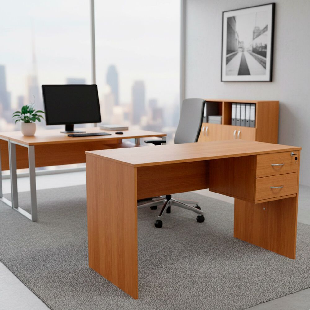 Escritorio 120cm Con 2 Cajones Peral image number 1.0