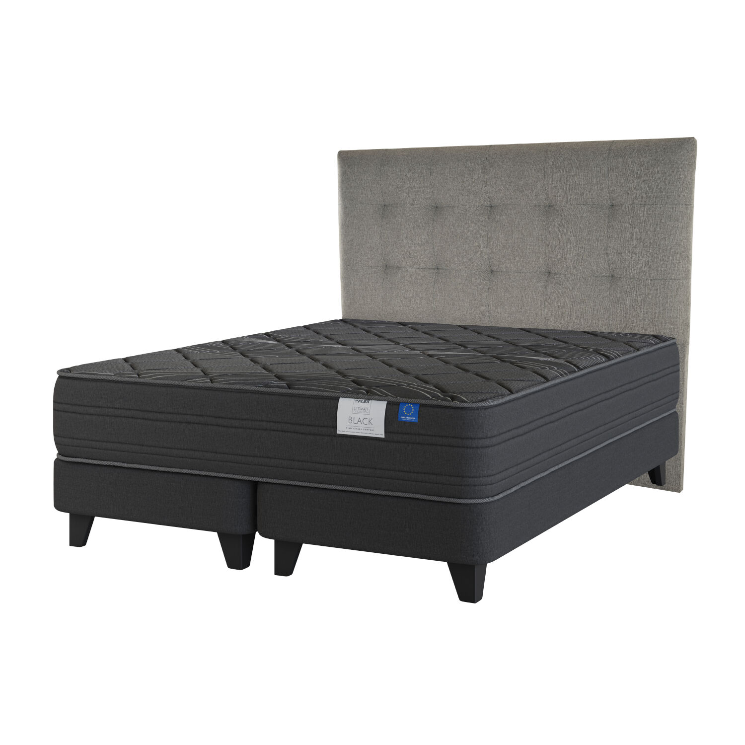 Cama Europea Flex Black / King / Base Dividida image number 0.0