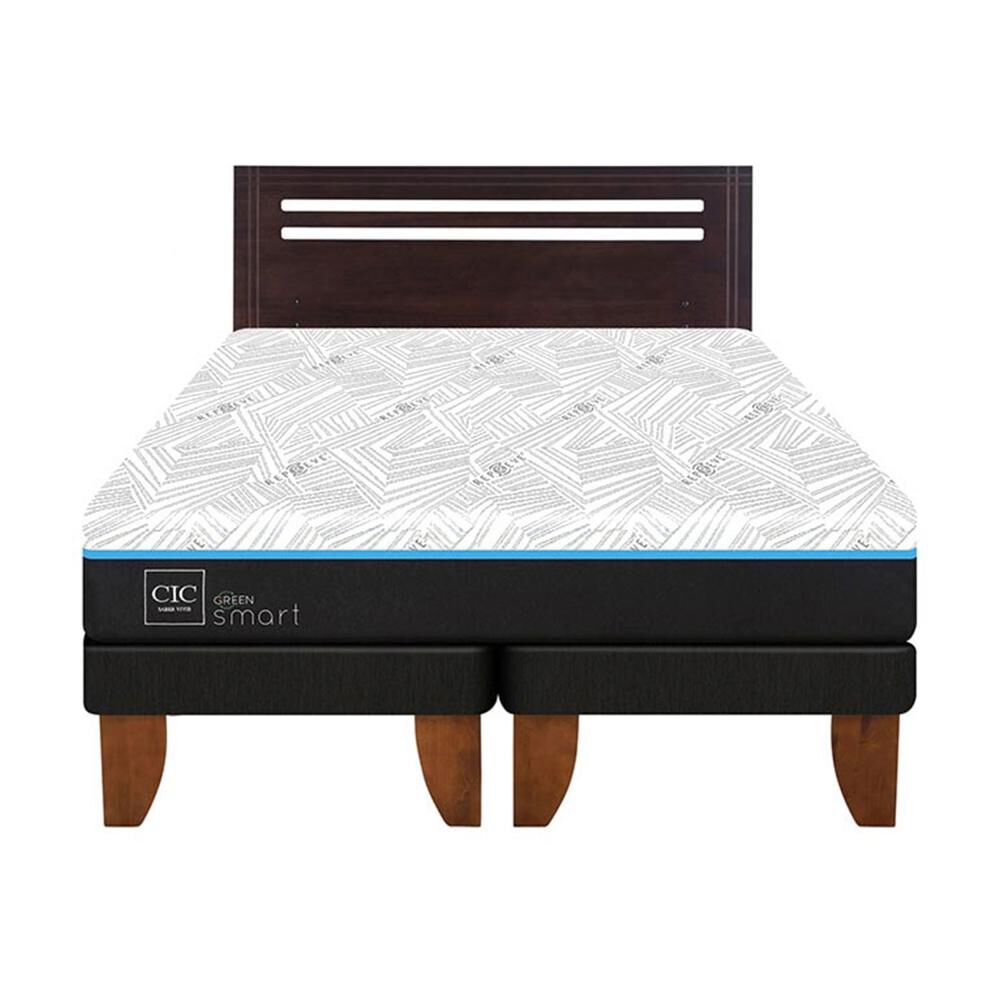 Cama Europea Cic Green Infinity / 2 Plazas / Base Dividida + Respaldo image number 0.0