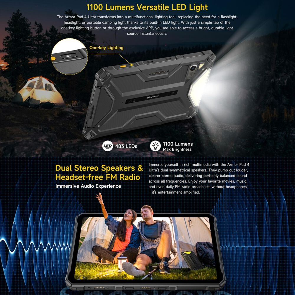 Ulefone Armor Pad 4 Ultra - Tablet Rugged 10.36" 5g, 8gb Ram, 256gb - Resistencia Extrema image number 7.0