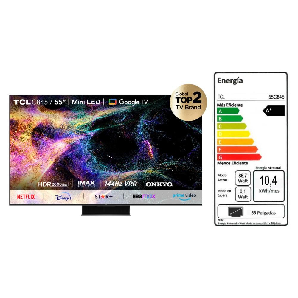 Miniled 55" TCL 55C845 / Ultra HD 4K / Smart TV image number 4.0