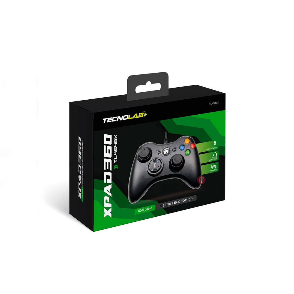 Joystick Xbox 360 Con Vibración Cable Color Blanco - Ps image number 1.0