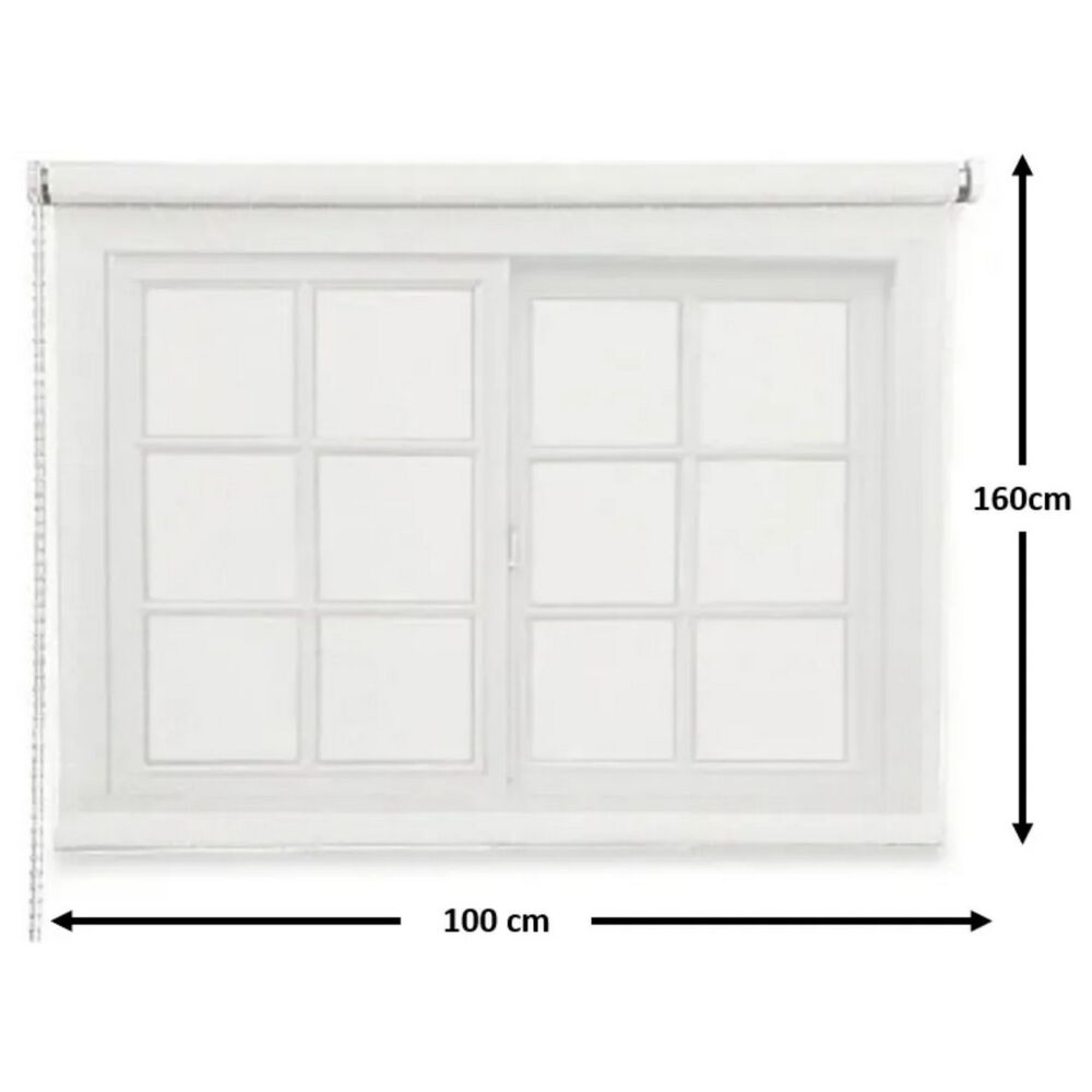 Cortina Roller Rustica Deluxe 100x160 Cm Blanco image number 3.0