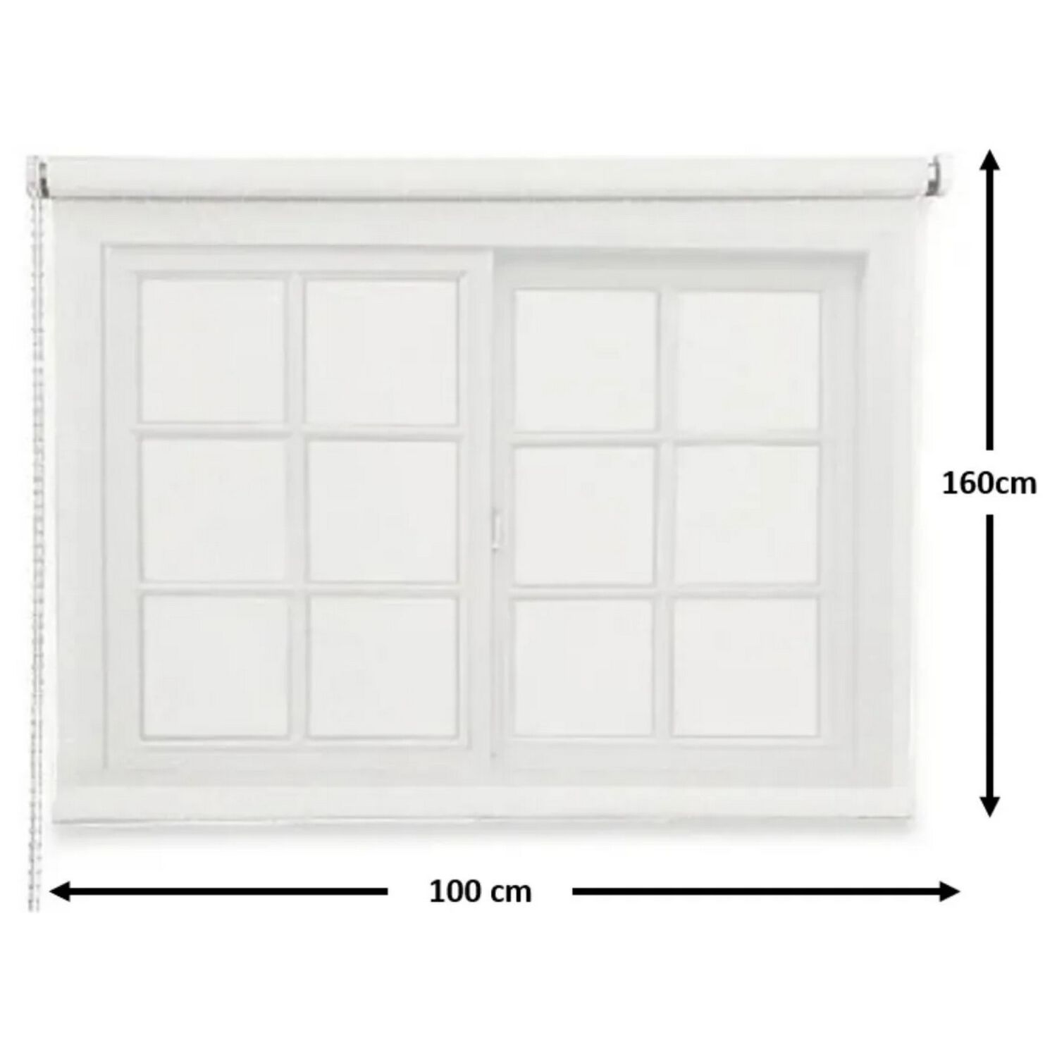 Cortina Roller Rustica Deluxe 100x160 Cm Blanco image number 3.0