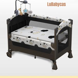 Cuna Colecho Corral Mecedora 4 En 1 Lubabycas Blanco