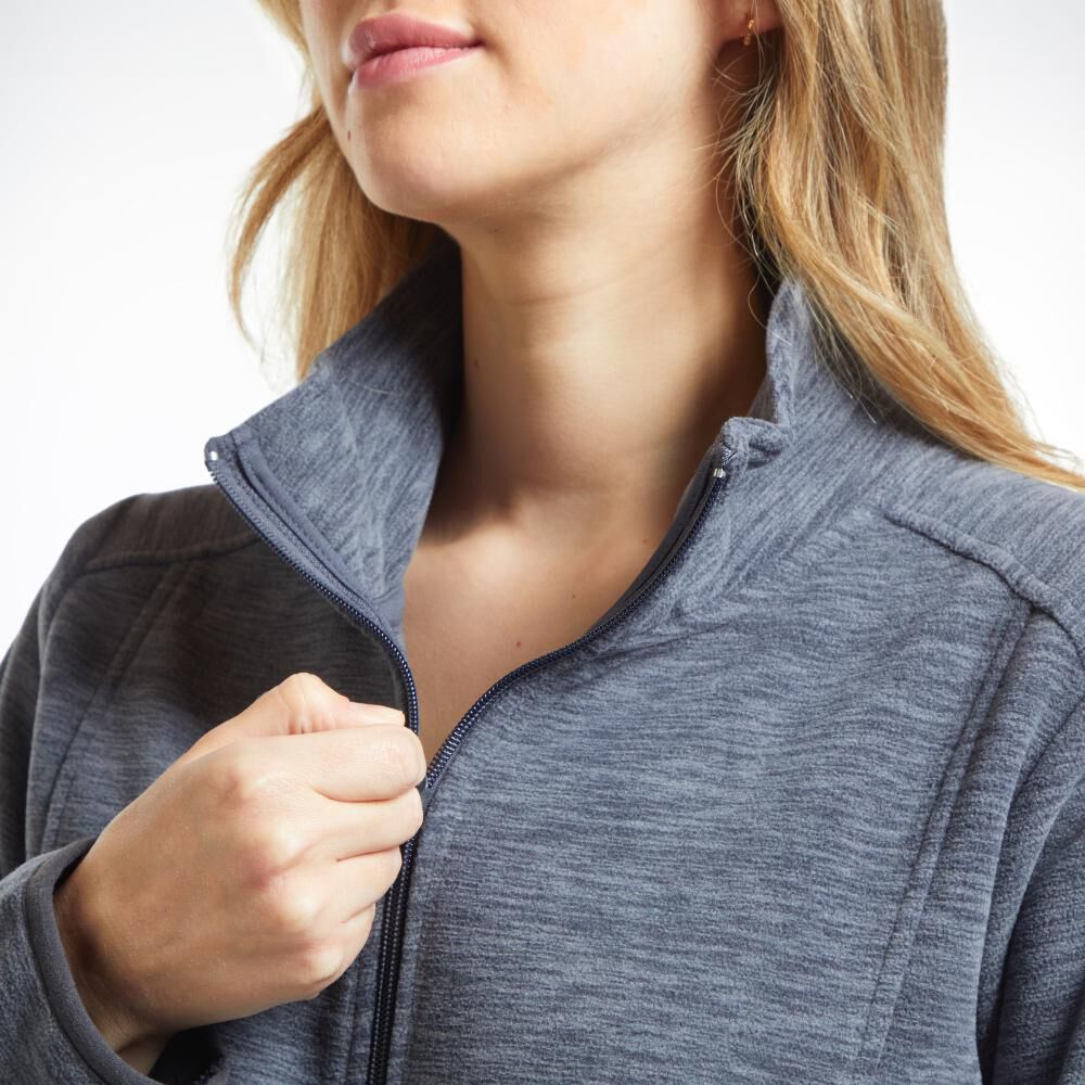 Poler&oacute;n B&aacute;sico Melange Cuello Redondo Mujer Geeps image number 4.0