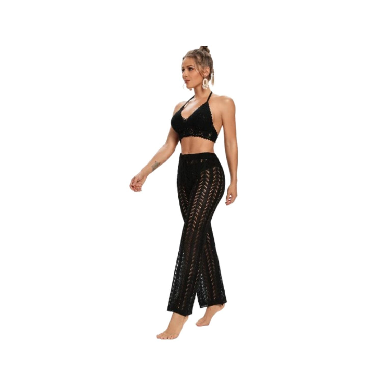 Pantalon Playero Tejido Cordon Delantero Pareo image number 5.0