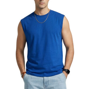 Polera Sin Manga Musculosa Unicolor Hombre Hercules