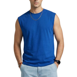 Polera Sin Manga Musculosa Unicolor Hombre Hercules