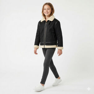 Chaqueta Ni&ntilde;o Aviador Estilo Piloto Abrigada Invierno