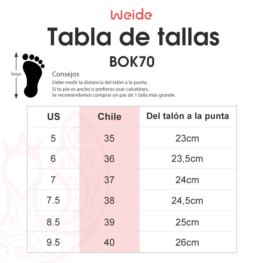 Zapatilla Fleur Rojo Weide image number 3.0