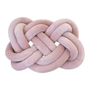 Cojin Trenzado Decorativo Elegate De Terciopelo Rosado Ct1-3