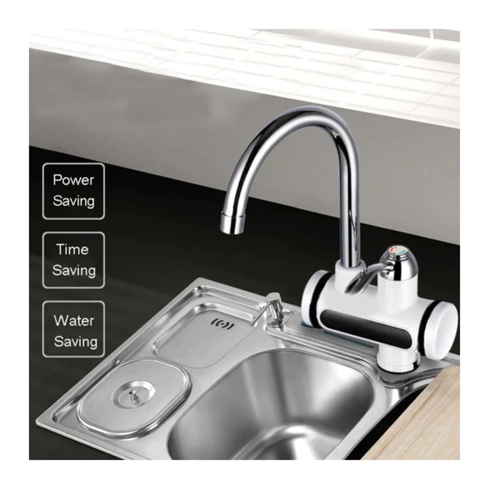 Grifo Llave Calentador De Agua Para Cocina Gira 360 Led image number 3.0