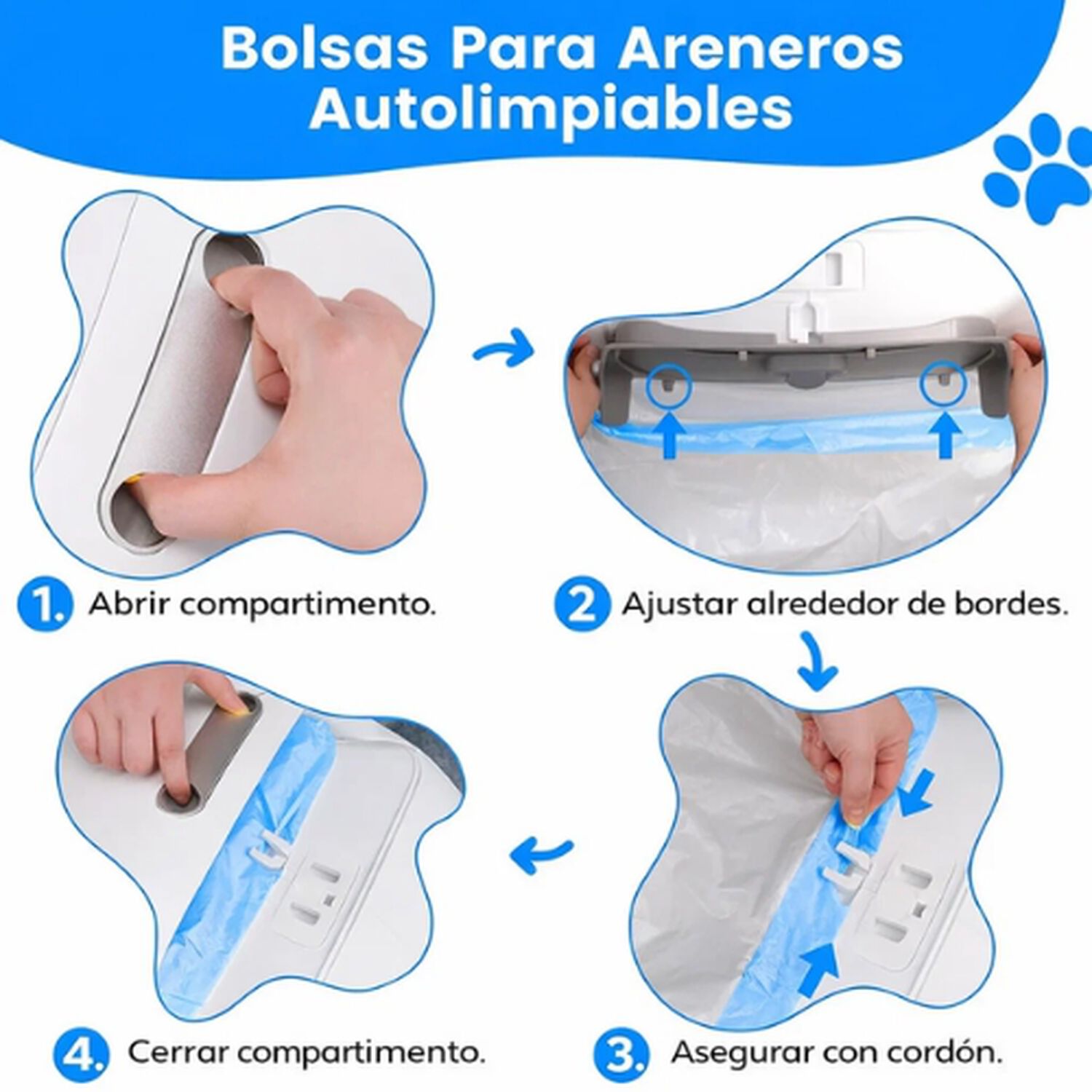 Bolsas Arena Gatos Extra Gruesas Para Cajas Autolimpantes image number 2.0