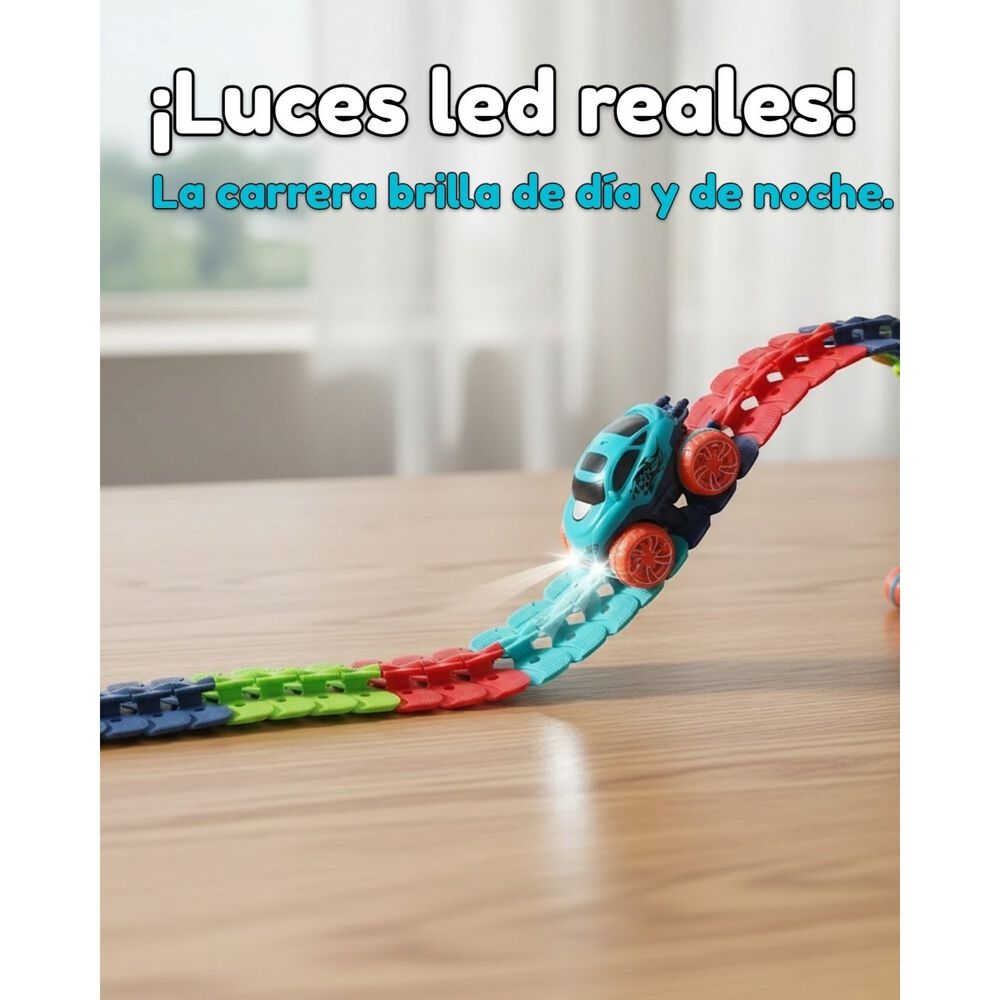 Autopista Magica Flexible Gravedad 0 92 Pcs Para Ni&ntilde;os image number 3.0