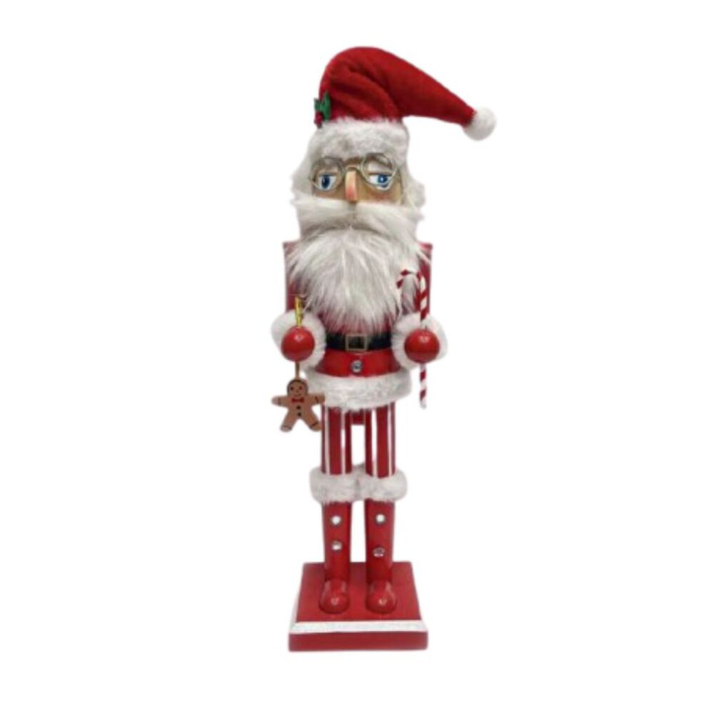 Cascanueces Santa De Madera Adorno De Navidad 38 Cm image number 0.0