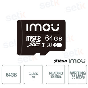 Tarjeta Memoria Micro Sd Imou Vigilancia 64 Gb Clase 10