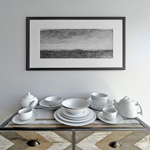 Set De 6 Platos Pasta Legumbre Porcelana 23 Cms Padua