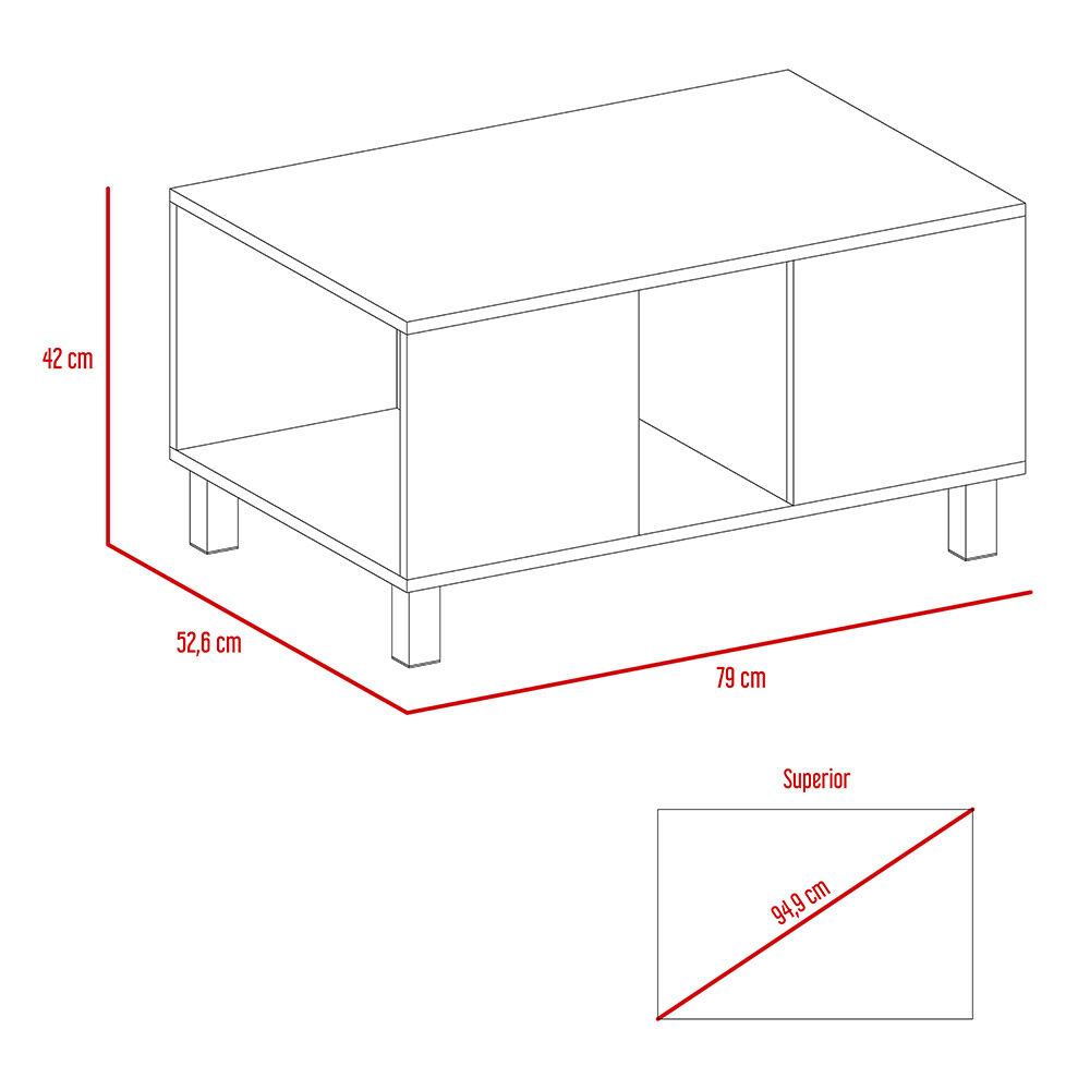 Combo Rack Casa Ideal Bellagio + Bar Casa Ideal Bellagio + Mesa De Centro Casa Ideal Bellagio image number 6.0