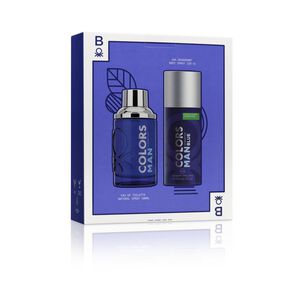 Set De Perfumería Hombre Colors Blue Benetton / 100 Ml / Edt + Desodorante 150 Ml
