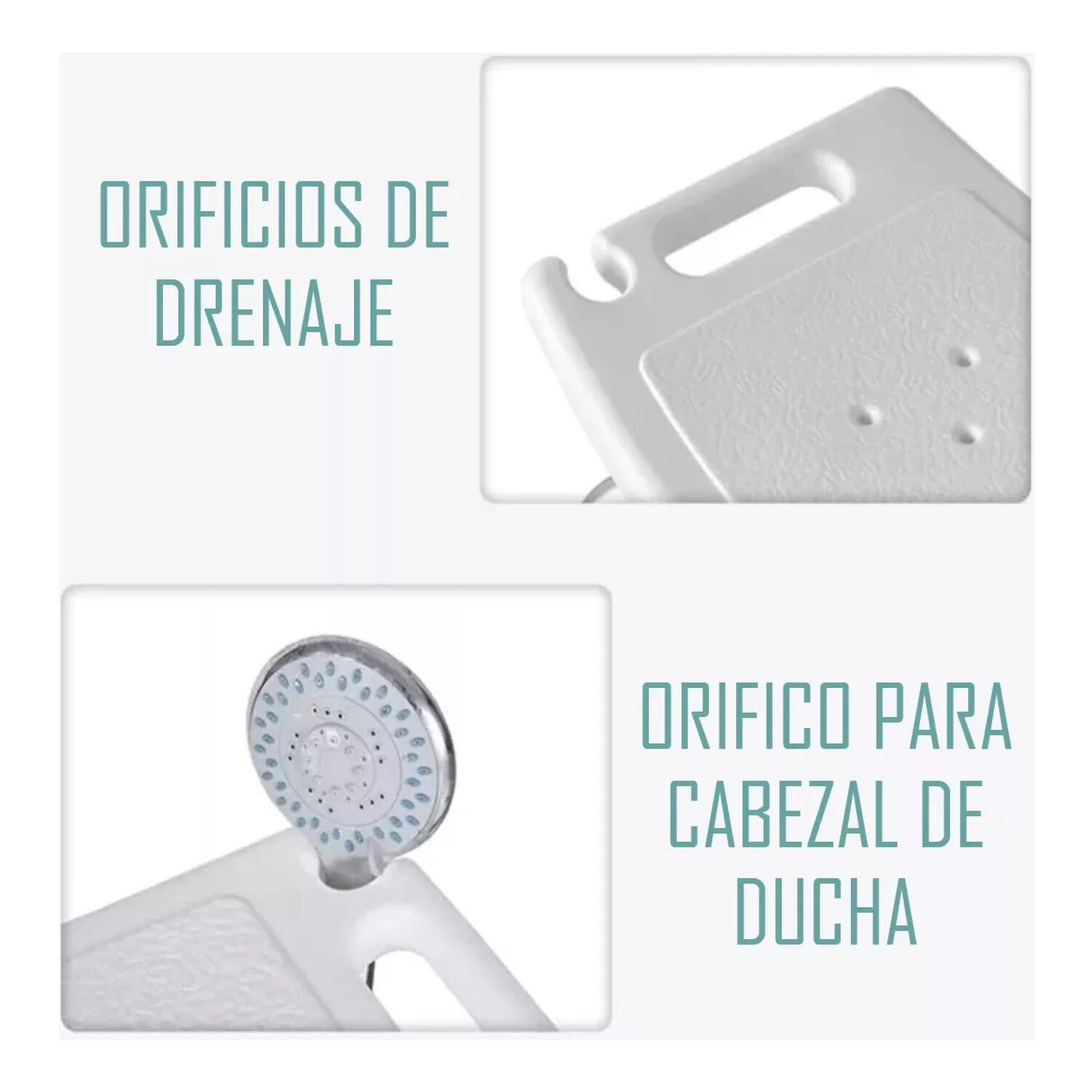 Silla Piso De Ducha Para Ba&ntilde;o Altura Ajustable Portatil 301a image number 2.0
