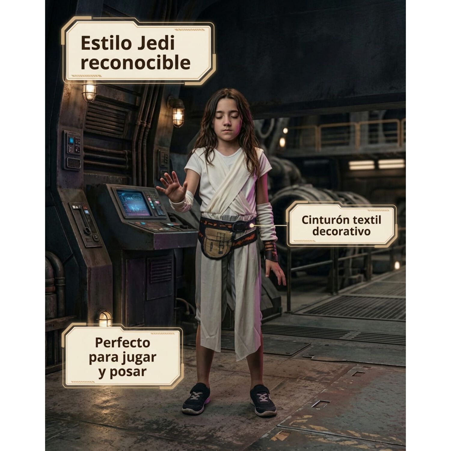 Disfraz Infantil Rey Skywalker Jedi Star Wars image number 2.0