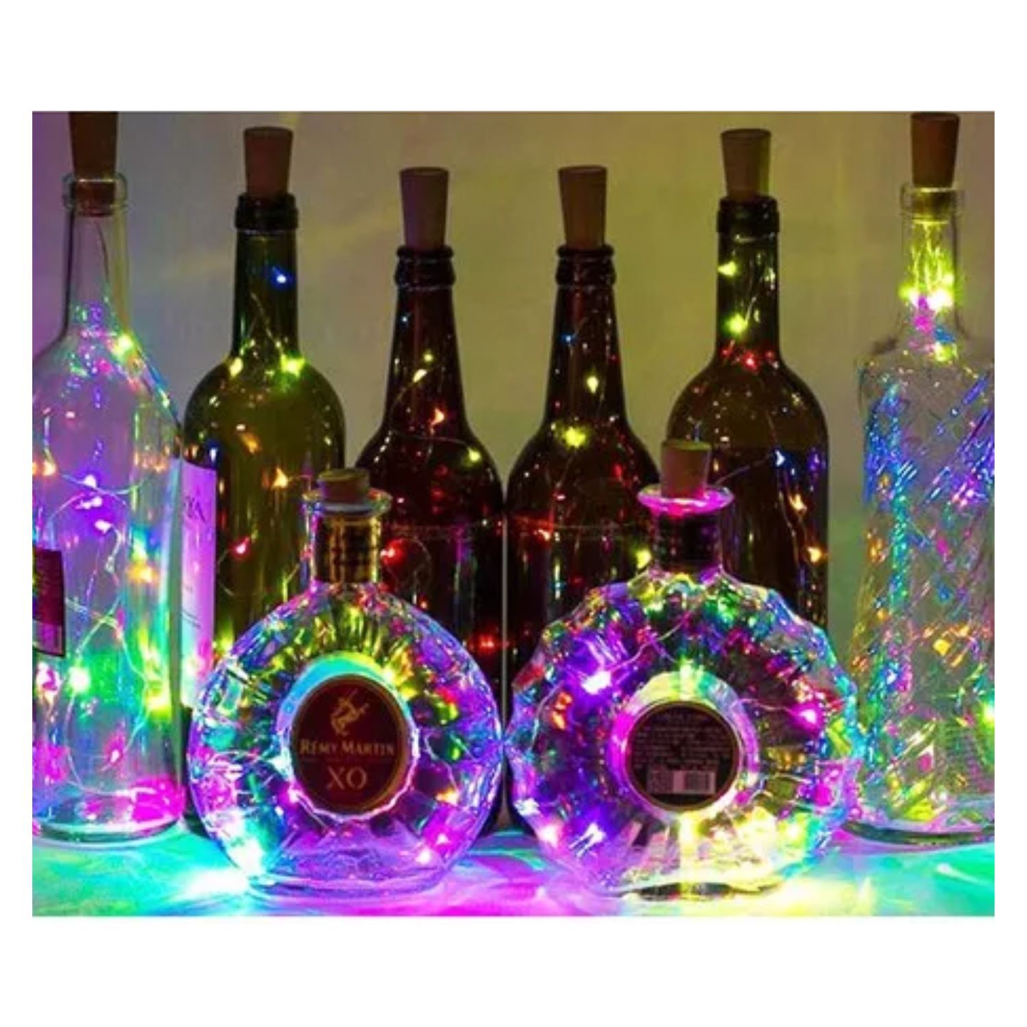 Luces Corcho Hada Alambre 10 Led Decoracion Multicolor image number 1.0
