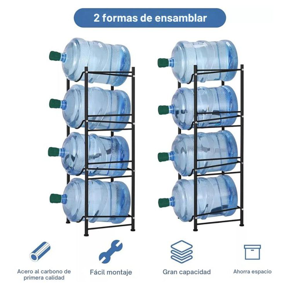 Estante Organizador 4 Botellones De Agua 20l image number 4.0