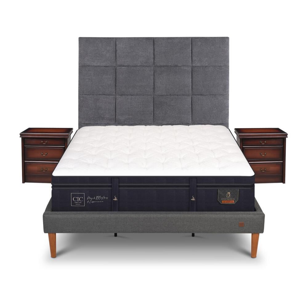 Cama Europea Cic Super Premium / King / Base Normal + Set De Maderas image number 0.0