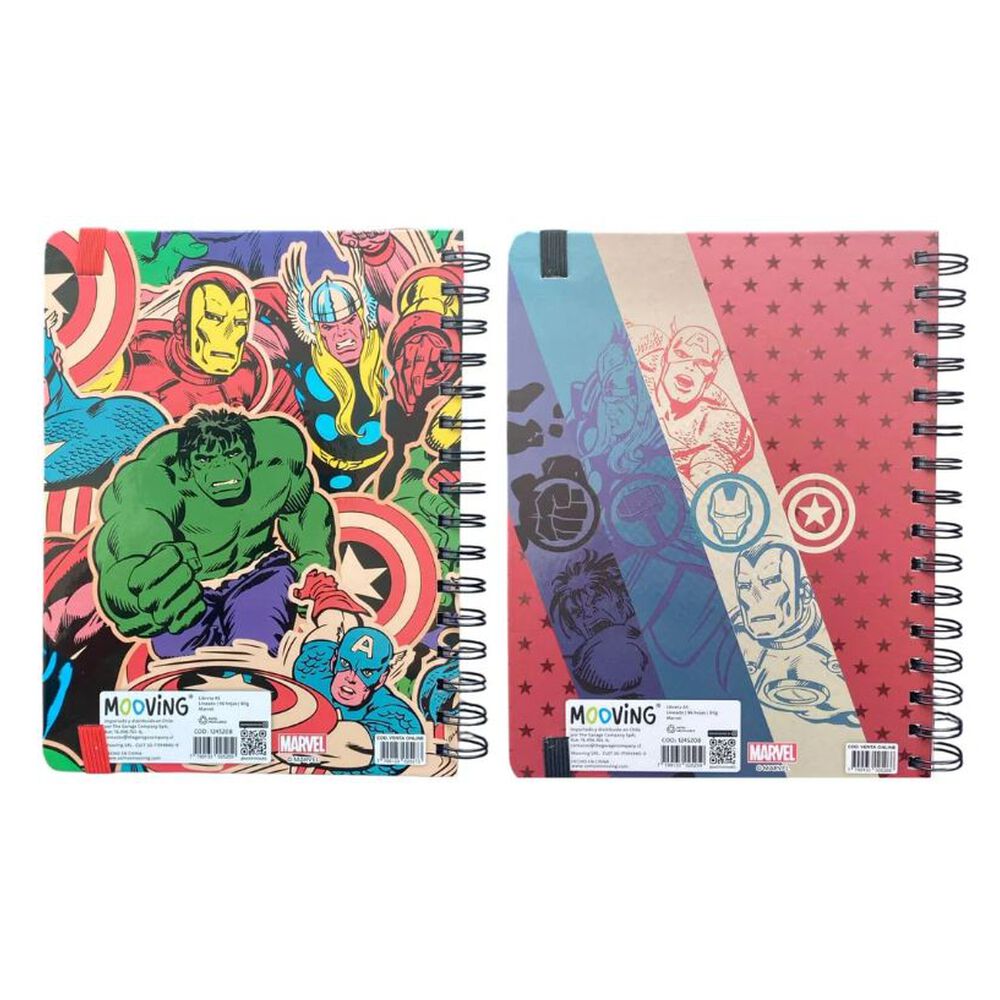 Libreta Espiral Marvel Hojas Lineal A5 -mooving image number 1.0