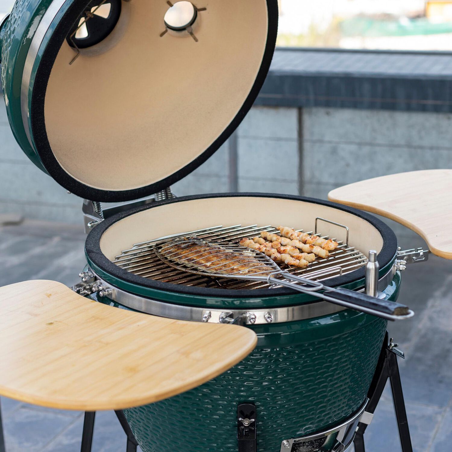 Parrilla Kamado Fdv Tokio Green 22" image number 4.0