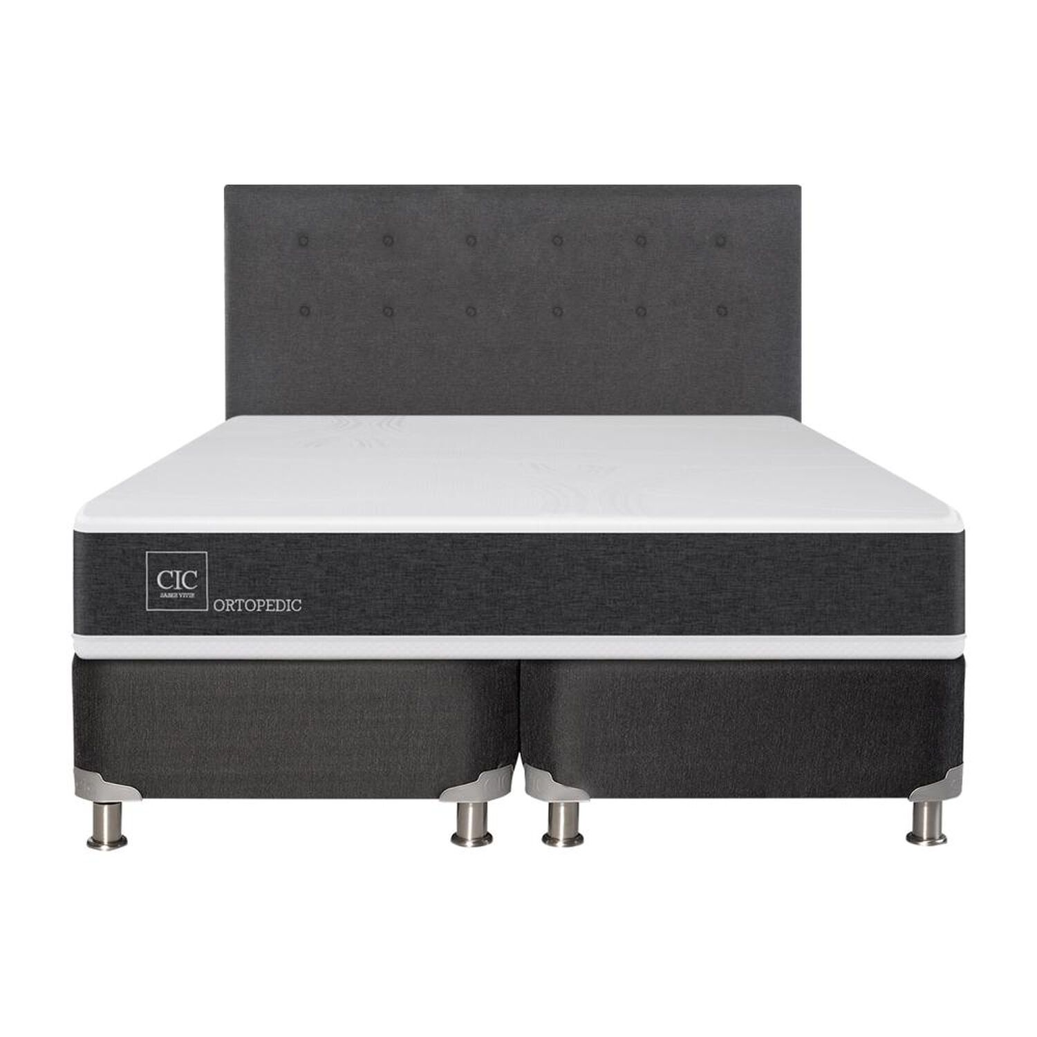 Box Spring Cic Ortopedic / 2 Plazas / Base Dividida  + Respaldo image number 0.0