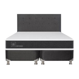 Box Spring Cic Ortopedic / 2 Plazas / Base Dividida  + Respaldo