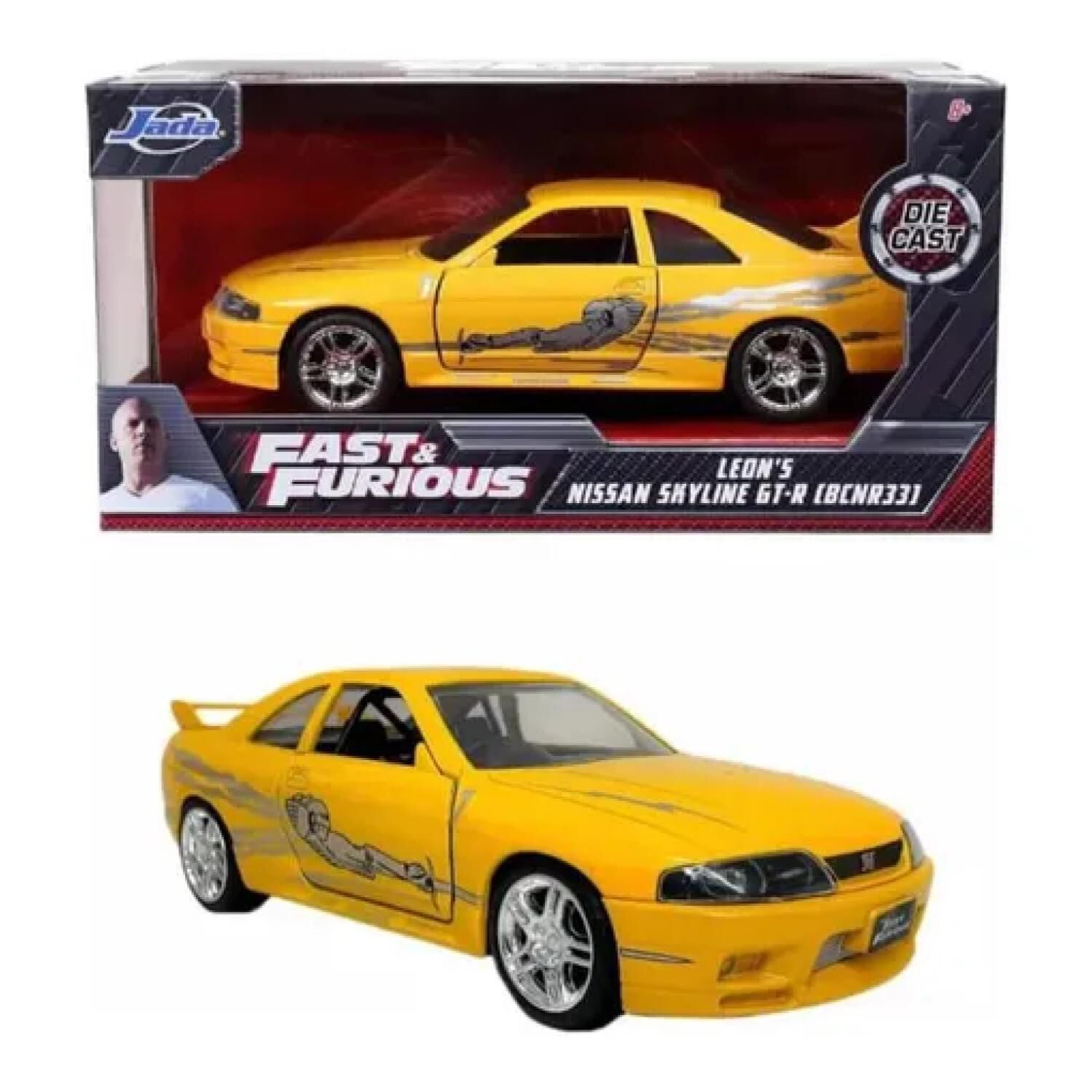 Juguete Auto Leon Rapidos Y Furiosos Skyline 1:32 Infantil image number 0.0