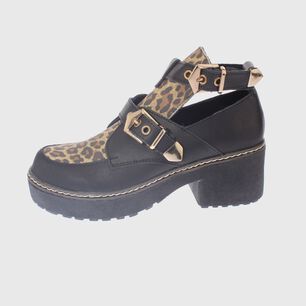 Bot&iacute;n Leopardo Negro V&iacute;a Franca Art. 5lxd650black