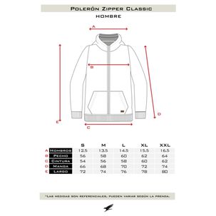 Polerón Zipper Classic Burdeo Hombre Falcone