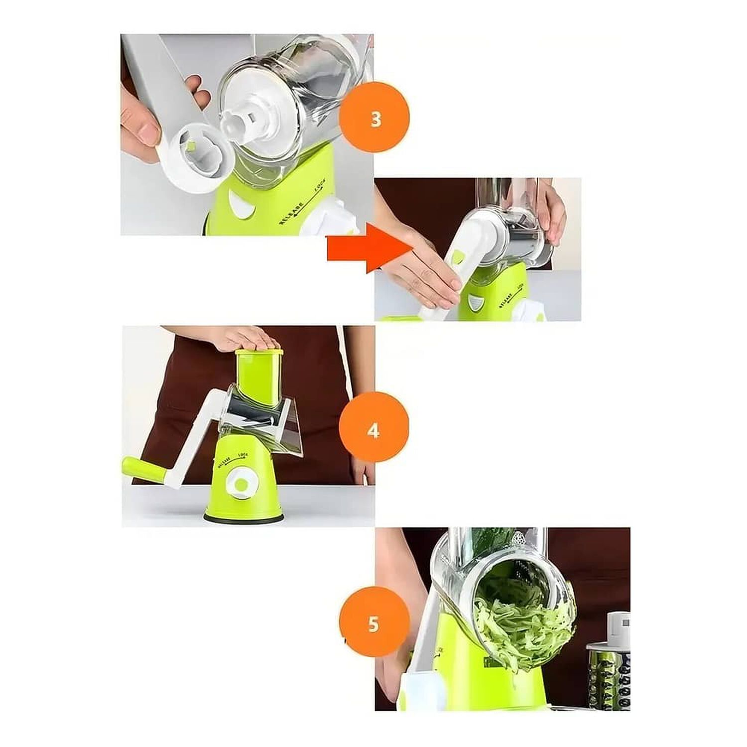 Rallador Verduras Espiral Cortador Alimentos image number 3.0