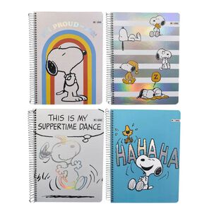 Cuaderno Carta Snoopy 3 Materias 80gr. Mooving