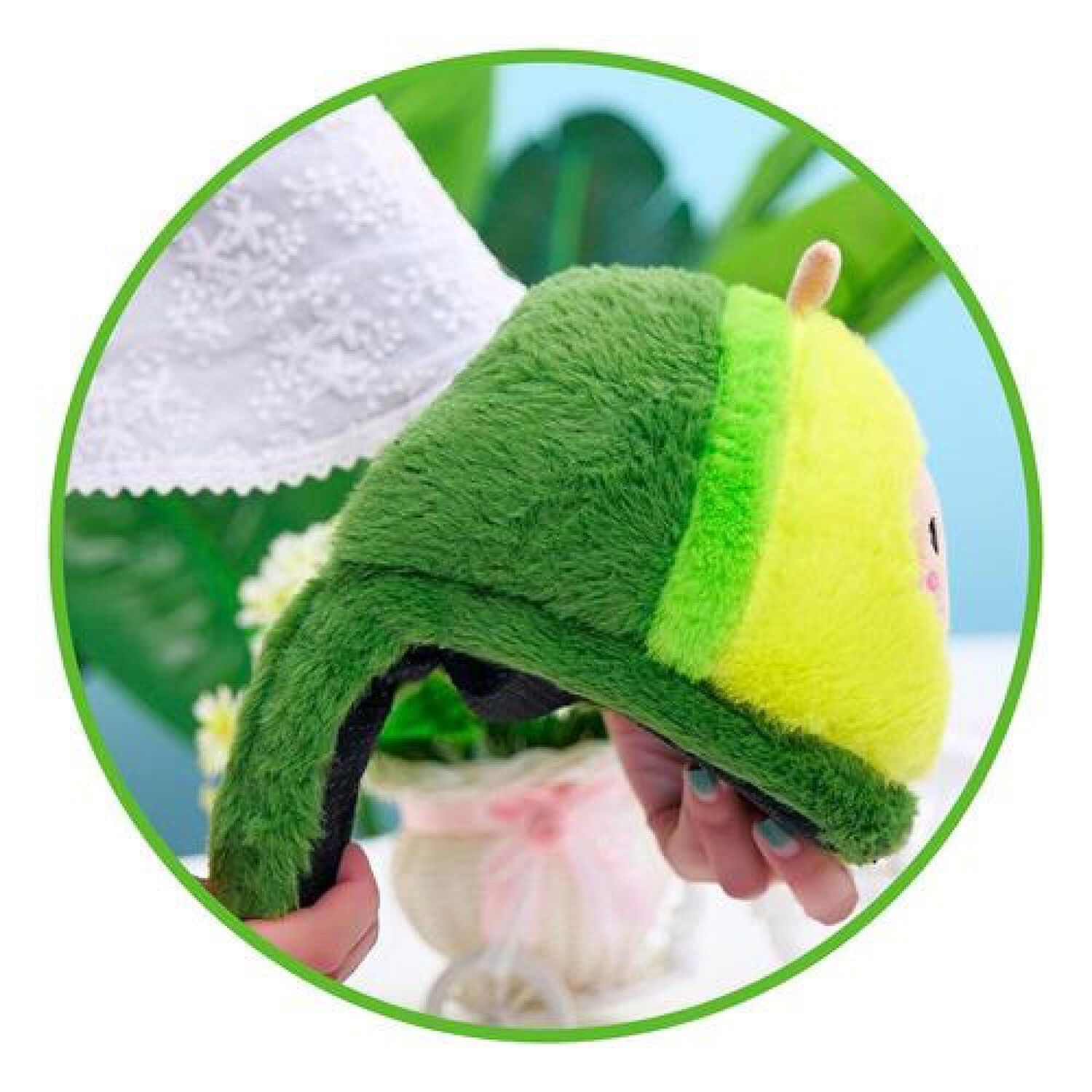 Pantuflas 3d Palta Carita Kawaii Cute Aguacate Avocado image number 5.0