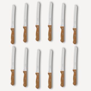 Set 12 Cuchillos Para Pan Y Torta Tramontina 8 Pulgadas