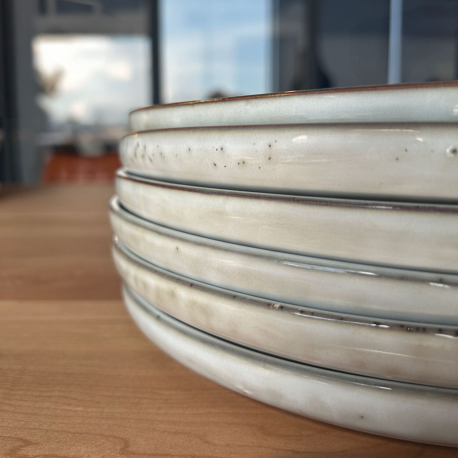 Set 6 Platos Redondo Ceramica 27 Cm Gris Linea Oslo image number 4.0