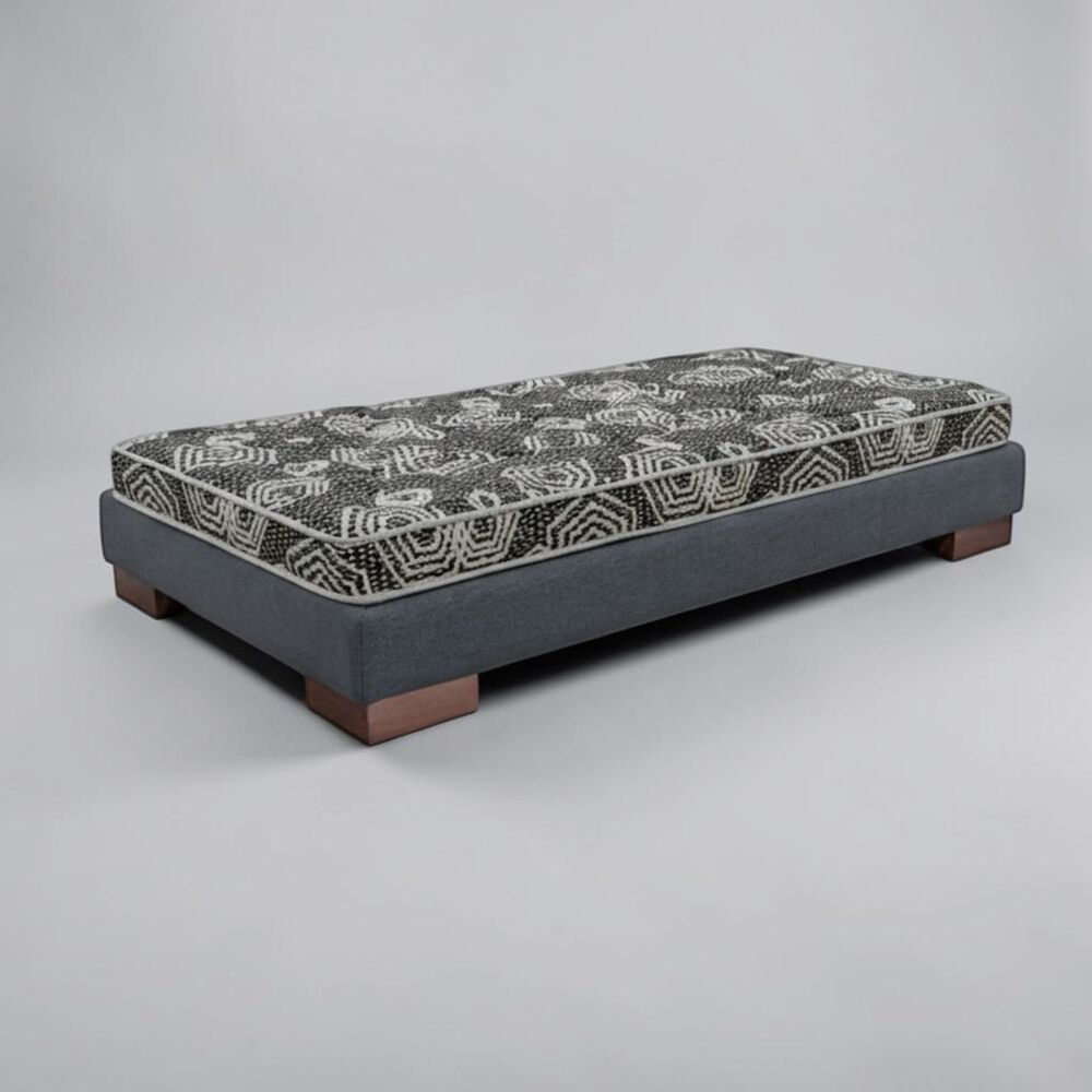 Cama 1 Plaza Box 13 Cm L180 Cm + Colchon Modelo Ideal / Con Patas De 6.5 Cm (gris) image number 1.0