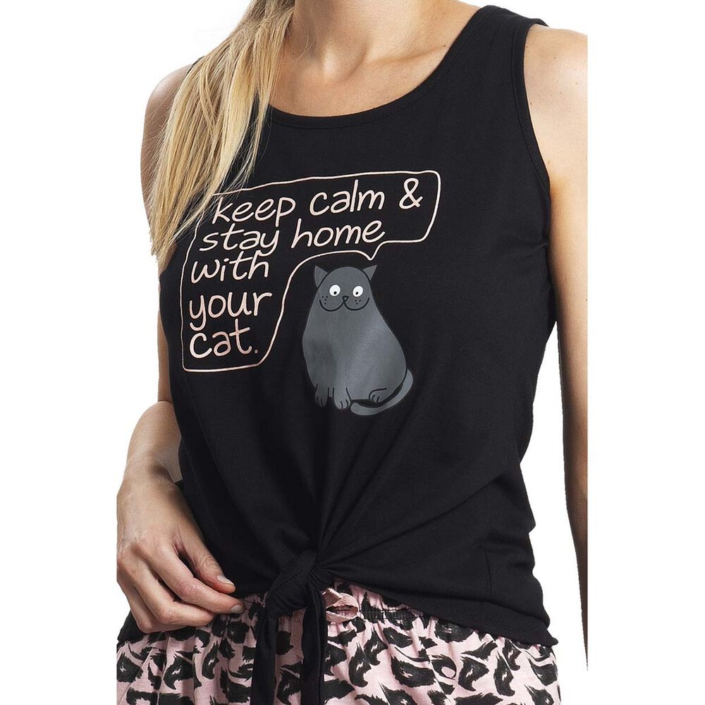 Pijama Algodón Short Y Polera image number 2.0