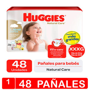 Pañales Huggies Natural Care - Talla Xxxg 48 Pañales